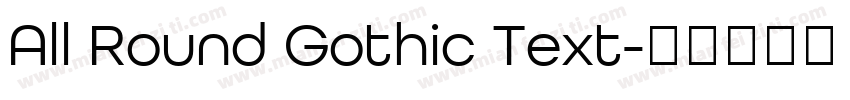 All Round Gothic Text字体转换